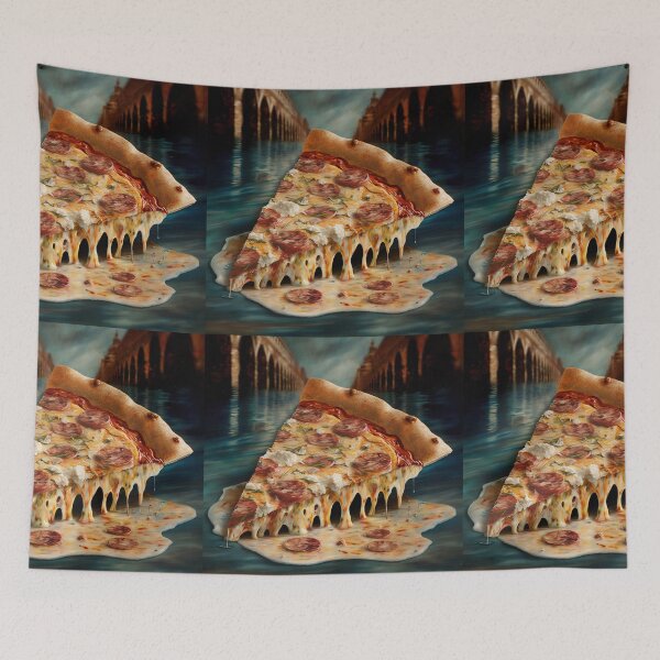Item preview, A slice of pizza in the waters of Venice designed and sold by ArtEatLove.
