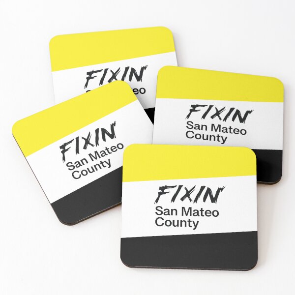 Item preview, Fixin' San Mateo County banner-style logo designed and sold by fixinsmc.