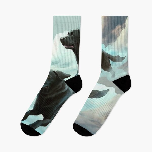 Item preview, Two Black Dogs Jumping in the Clouds designed and sold by Chiron WADE.