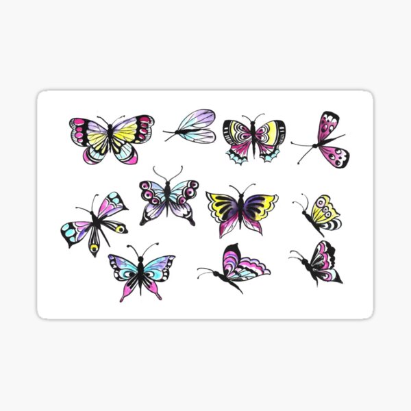 Purple Monarch Butterfly Sticker