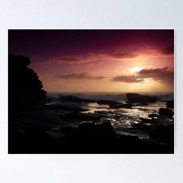 The Sun Burning through the Clouds Poster
