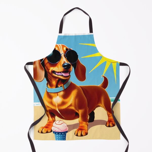 Item preview, Dachshund Beach Day designed and sold by thewolffpress.