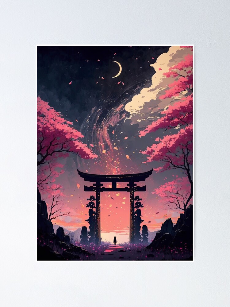 Brown wooden gate near trees illustration, anime, nature, shrine HD  wallpaper | Wallpaper Flare