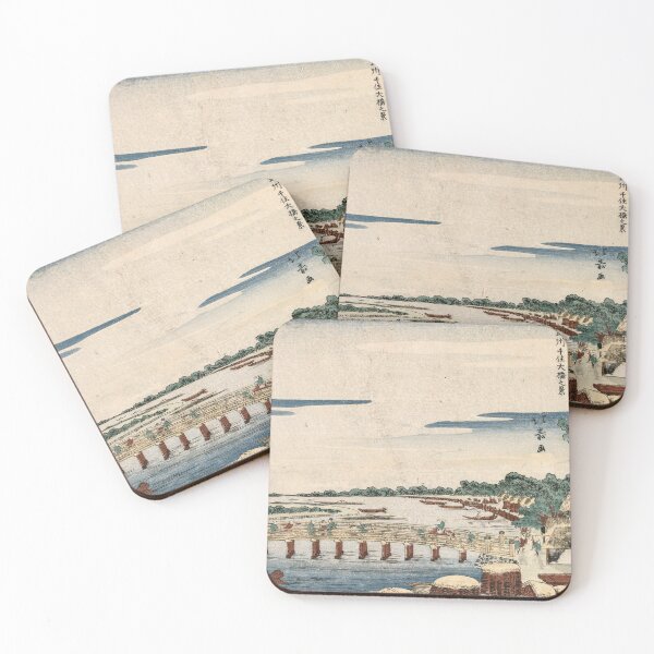 Item preview, View of the Great Bridge at Senju in Musashi Province - Shōtei Hokuju - designed and sold by LeiWeiss.