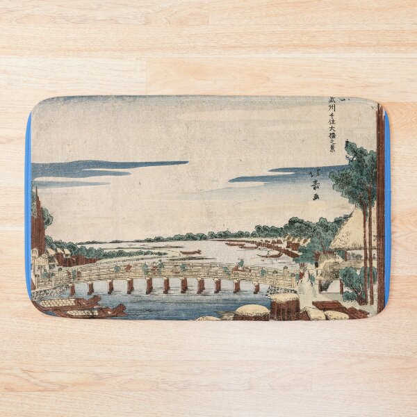 Item preview, View of the Great Bridge at Senju in Musashi Province - Shōtei Hokuju - designed and sold by LeiWeiss.