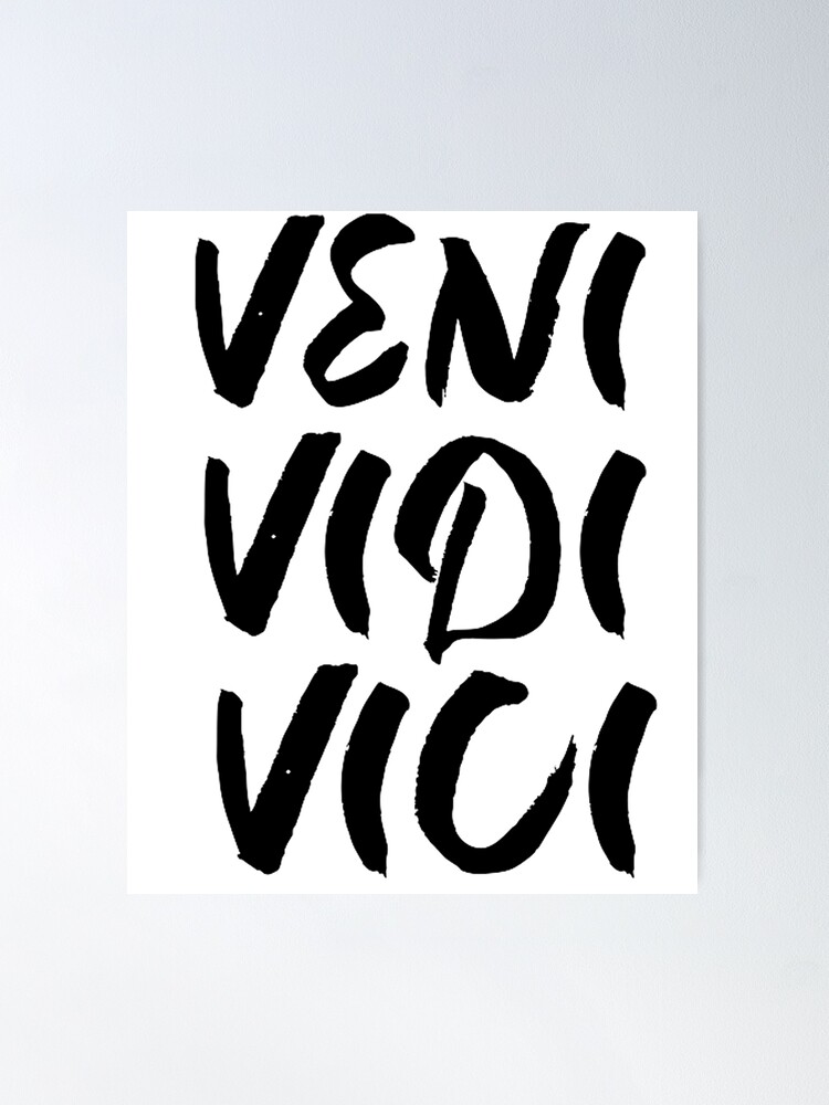 Veni, Vidi, Vici Julius Caesar Quote  Poster for Sale by