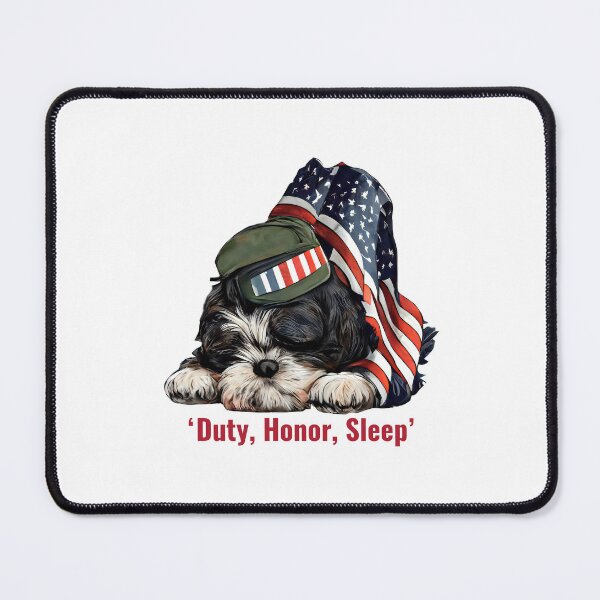 Item preview, Shitzu Army Dog Sticker designed and sold by EireTV.