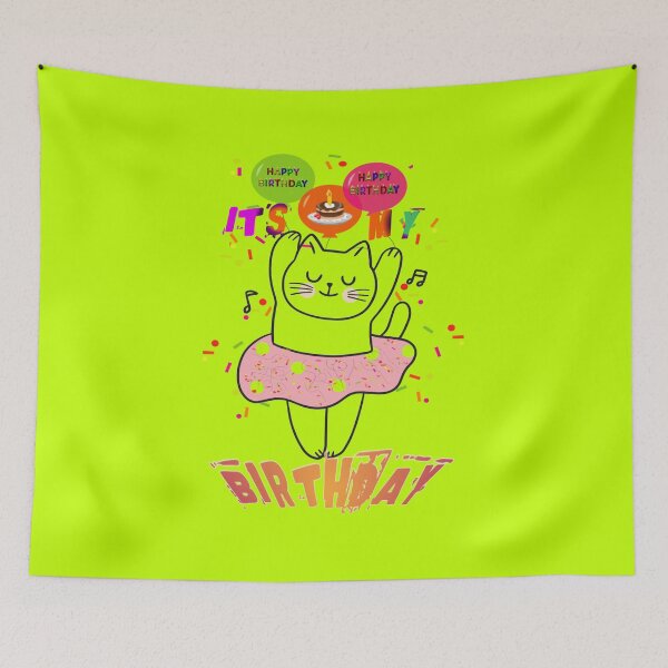 Item preview, Dancing Cat Birthday Bash designed and sold by RendoRed.