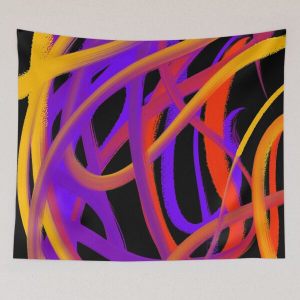 Item preview, Neon Rainbow Oil Paint Brushstrokes Painting Art Artsy Decor designed and sold by hopecope.