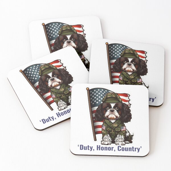 Item preview, Shitzu Army Dog Sticker designed and sold by EireTV.