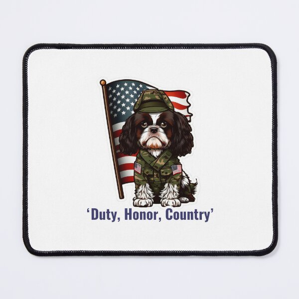 Item preview, Shitzu Army Dog Sticker designed and sold by EireTV.