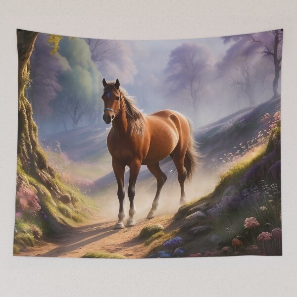 Item preview, Fantasy Medieval Horse designed and sold by MythicalSticker.