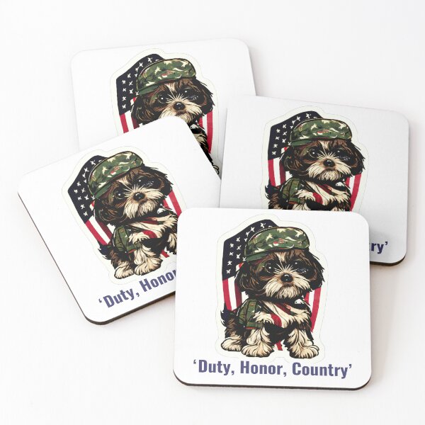 Item preview, Shitzu Army Dog Sticker designed and sold by EireTV.