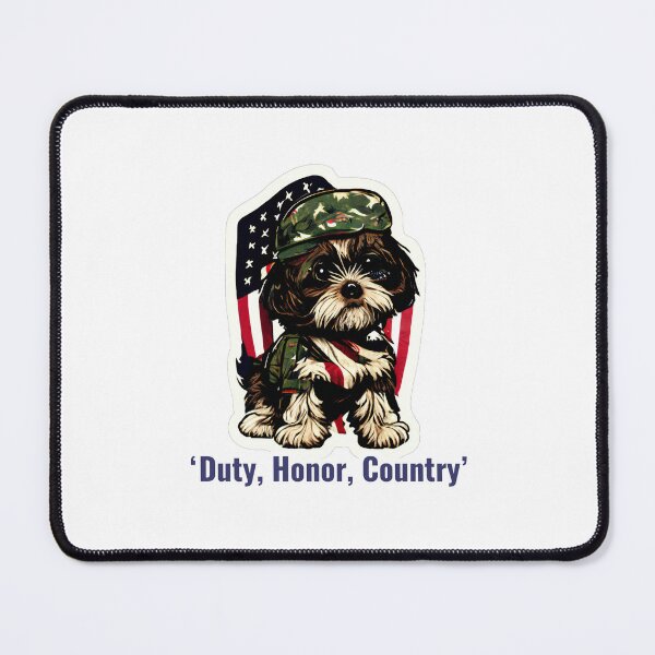 Item preview, Shitzu Army Dog Sticker designed and sold by EireTV.