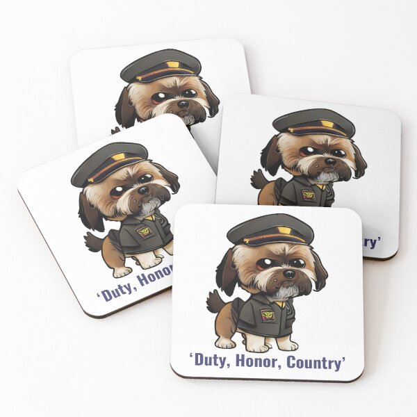 Item preview, Shitzu Army Dog Sticker designed and sold by EireTV.