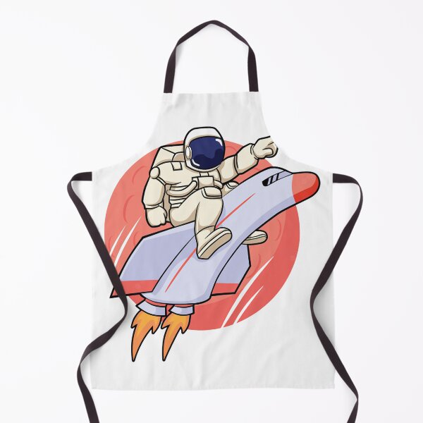 Item preview, astronout cartoon riding spaceship illustration designed and sold by zainick.