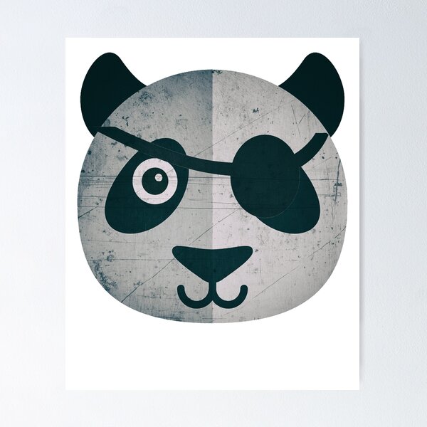 Item preview, Panda Pirate Evil Distressed Bear designed and sold by merchhost.