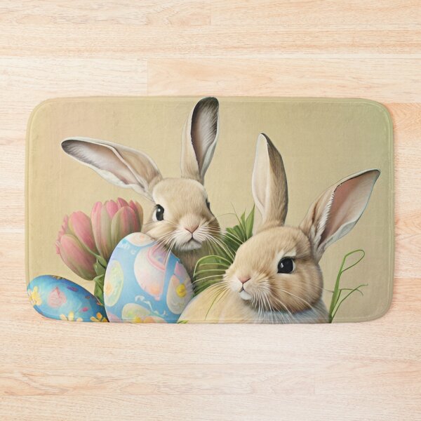 Item preview, Colorful Pastel Festive Easter Eggs Easter Bunny Spring Flowers Version 10 designed and sold by DreamingAwake1.