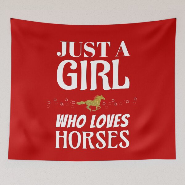 Item preview, Just A Girl Who Loves Horses T-Shirt. Horseback Rider Tee. Fun Girls Women Horses Riding T Shirts and TShirts designed and sold by Skateboarding Fingerboarding BMX.