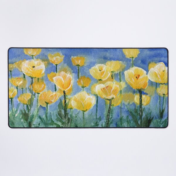 Item preview, Bright Sunny Yellow Tulip Garden designed and sold by Smalltownart.