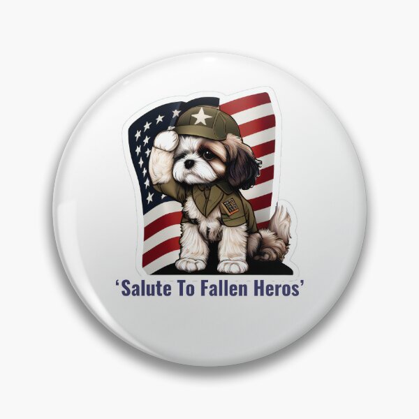 Item preview, Shitzu Army Dog Sticker designed and sold by EireTV.