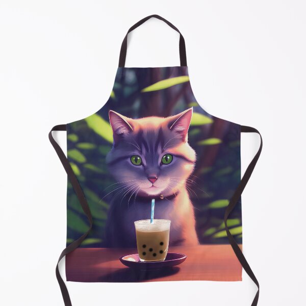 Item preview, Cat with boba bubble tea designed and sold by akwl-design.