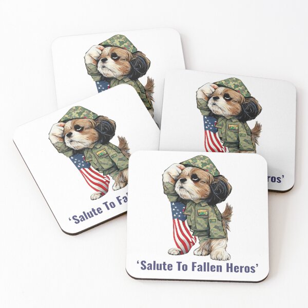 Item preview, Shitzu Army Dog Sticker designed and sold by EireTV.