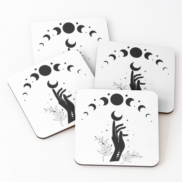 Item preview, Hand reaching for the moon lunar cycles designed and sold by VersoShopping.