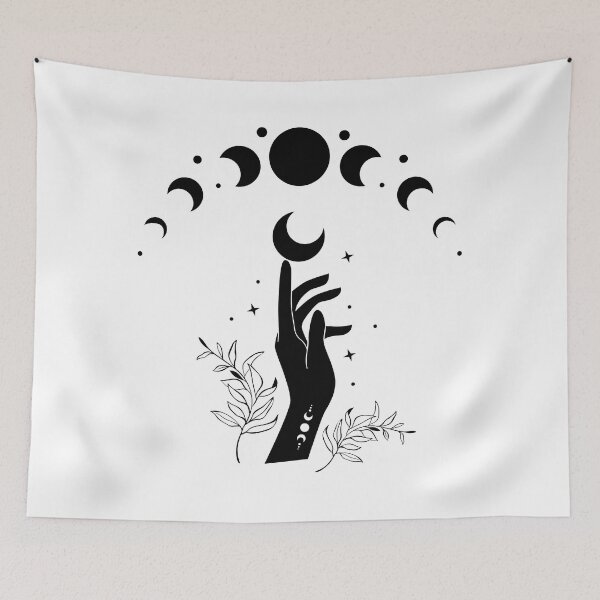 Item preview, Hand reaching for the moon lunar cycles designed and sold by VersoShopping.