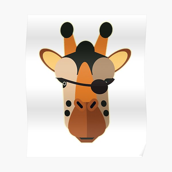 Evil Giraffe Posters Redbubble - giraffe hat roblox