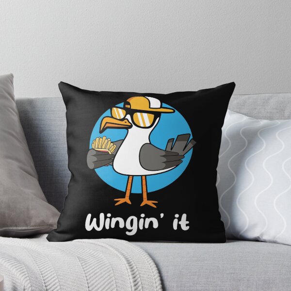 Item preview, Winging it seagull with fries (on dark colors) designed and sold by messy-nessie.