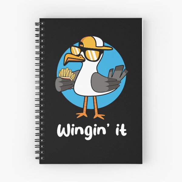 Item preview, Winging it seagull with fries (on dark colors) designed and sold by messy-nessie.