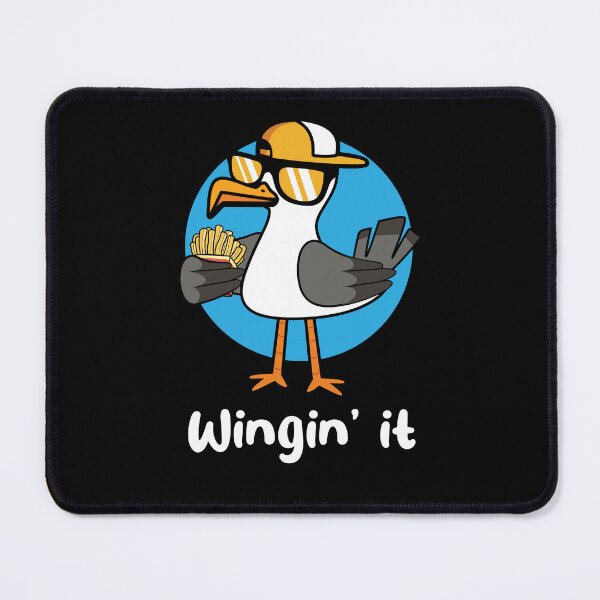 Item preview, Winging it seagull with fries (on dark colors) designed and sold by messy-nessie.