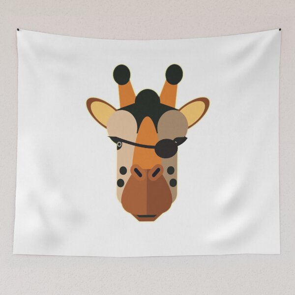 Item preview, Pirate Giraffe Evil Animal Head designed and sold by merchhost.