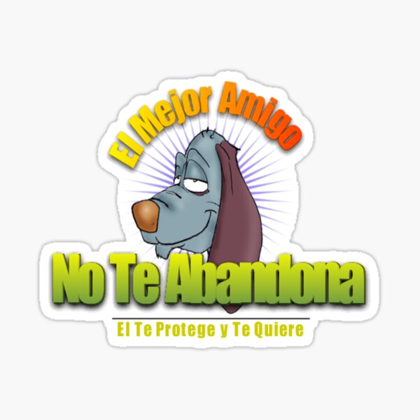 Perro amigo del hombre Pegatina