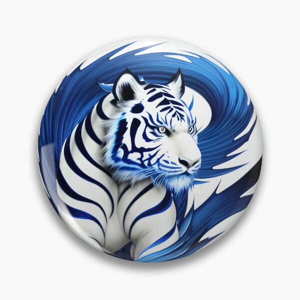 Item preview, White Water Element Tiger designed and sold by thewolffpress.
