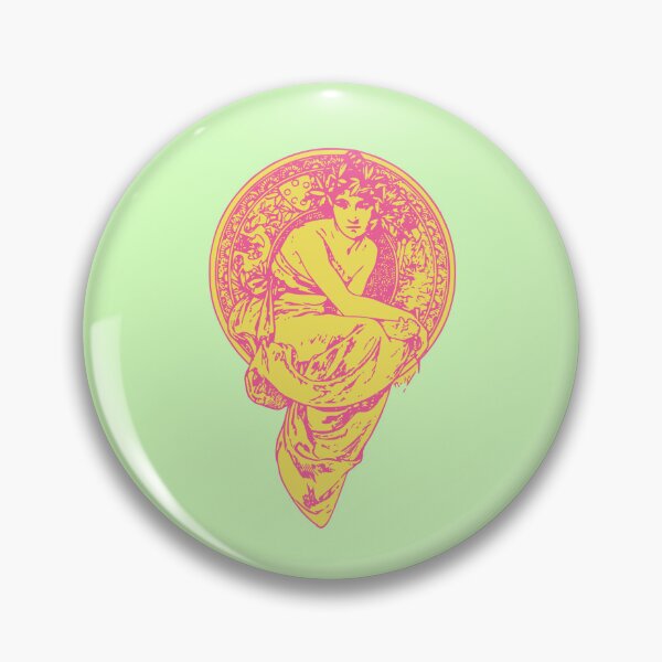 Item preview, Art noveau girl in pink color designed and sold by pinkyfish1010.