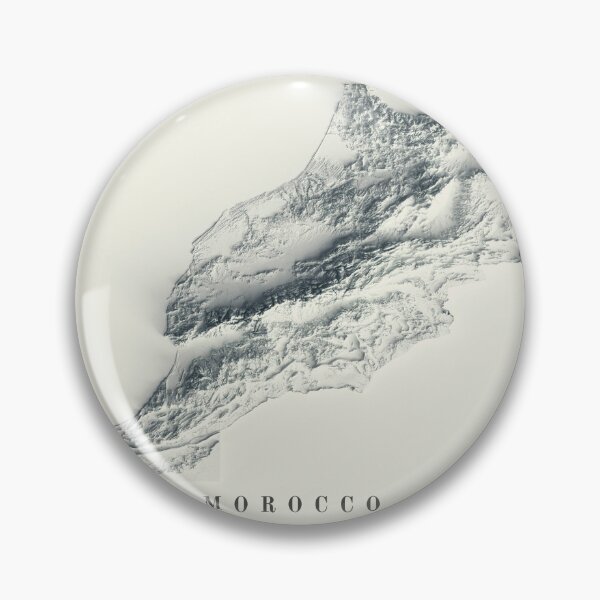 Item preview, Morocco Shaded Relief Map 3D digitally-rendered designed and sold by ThinkAboutMaps.