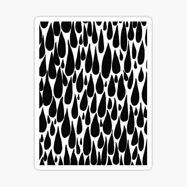 black teardrops Sticker