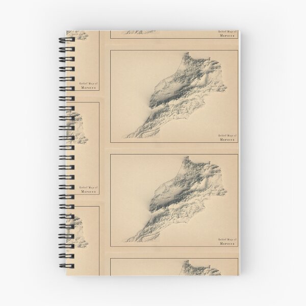 Item preview, Morocco Shaded Relief Map 3D digitally-rendered designed and sold by ThinkAboutMaps.