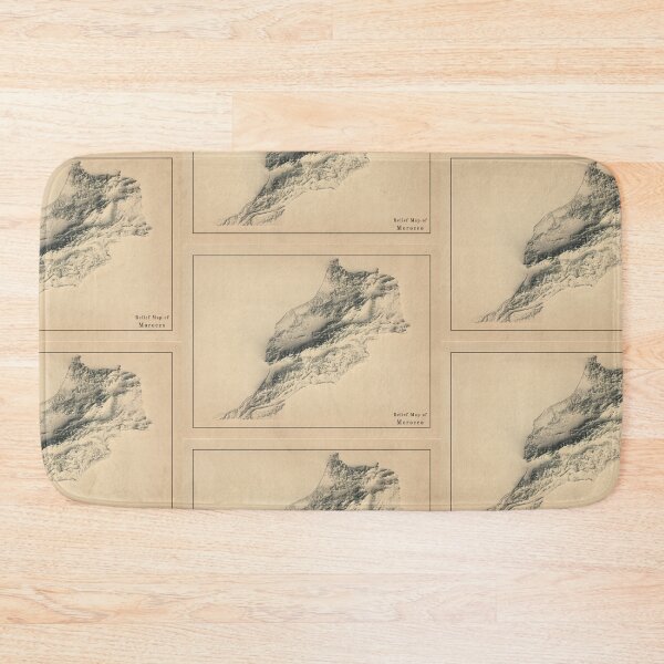Item preview, Morocco Shaded Relief Map 3D digitally-rendered designed and sold by ThinkAboutMaps.