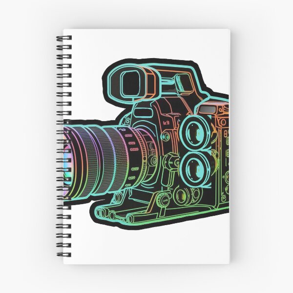 Item preview, Cámara de cine digital de neón designed and sold by SetLifeStickers.