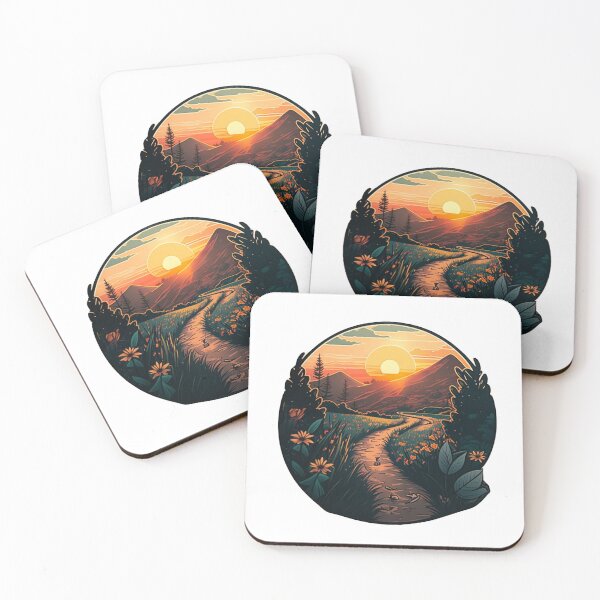 Item preview, Endless Adventure: Hiking Trail Sunset with Mountain Design designed and sold by OAK231.