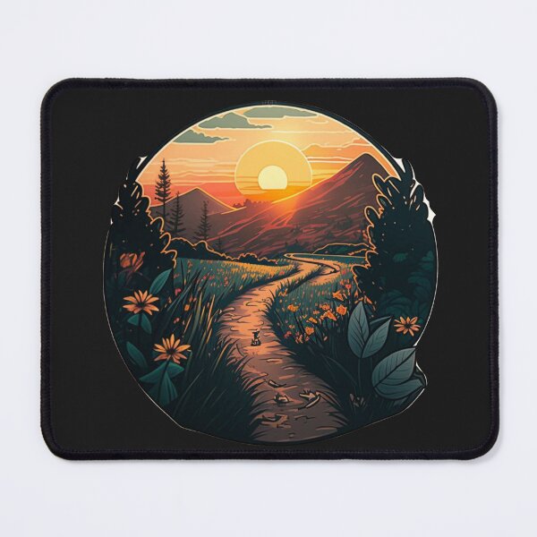 Item preview, Endless Adventure: Hiking Trail Sunset with Mountain Design designed and sold by OAK231.