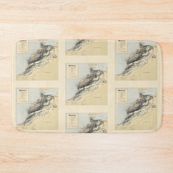 Item preview, 1979 Morocco Relief Map 3D digitally-rendered designed and sold by ThinkAboutMaps.