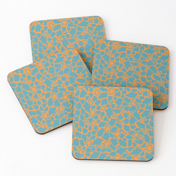 Item preview, Children's novelty geometric shapes with cheetah print on orange background. designed and sold by RosebudTextilesArt.