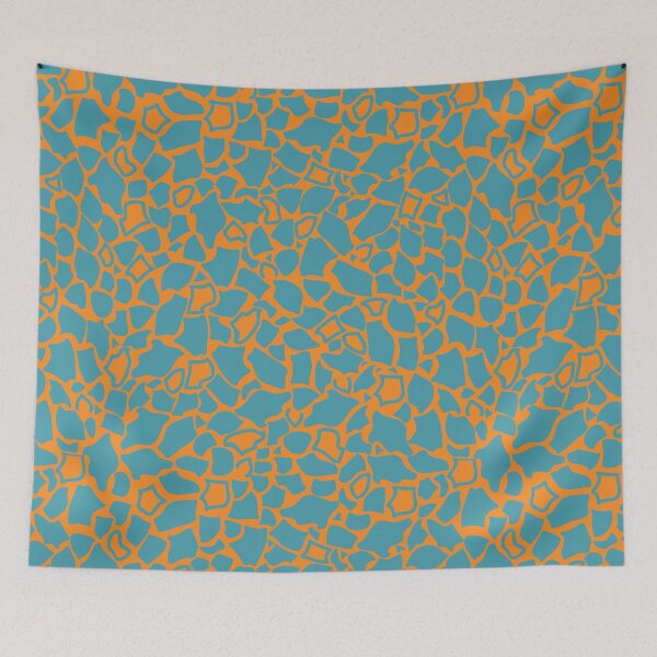 Item preview, Children's novelty geometric shapes with cheetah print on orange background. designed and sold by RosebudTextilesArt.