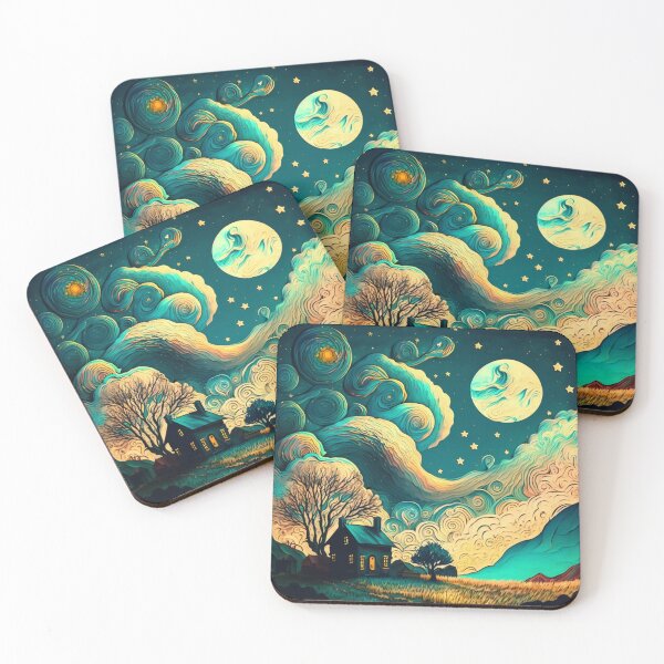 Item preview, Chilling in the Country: Exploring Van Gogh's Style in Landscapes of Houses designed and sold by DaniFantasy.