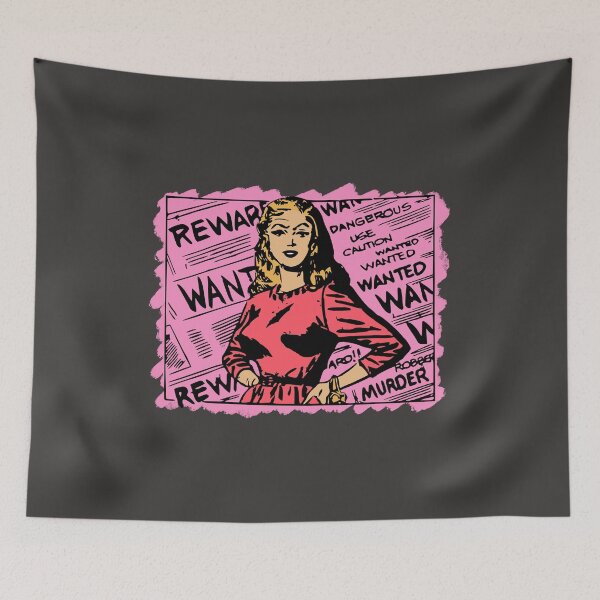 Item preview, Wanted newspaper retro illustration designed and sold by pinkyfish1010.