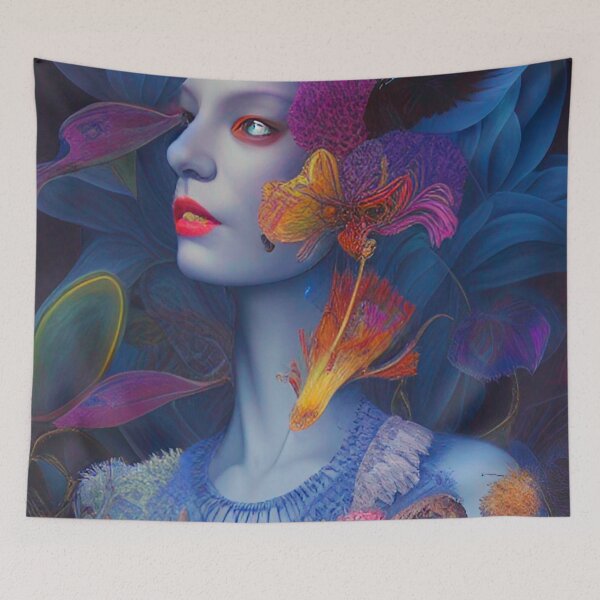 Item preview, Lucy Blue Butterfly Abstract designed and sold by mghtymvrk2040.